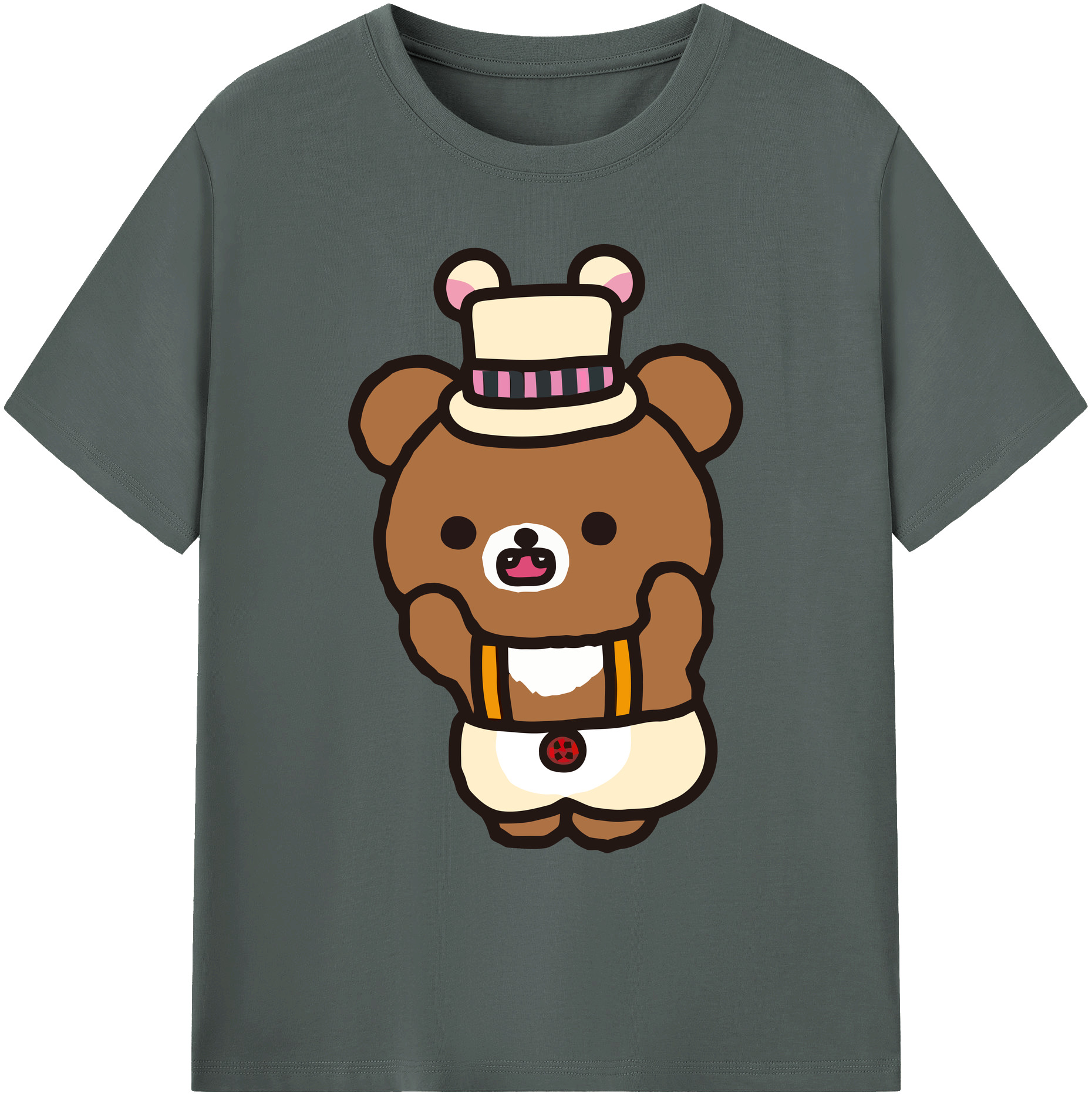 （画像用） リラックマ リラックマ キイロイトリ Rilakkuma Korilakkuma Kiiroitori 綿100％ メンズ半袖Tシャツ｜肌触りやわらか＆通気性